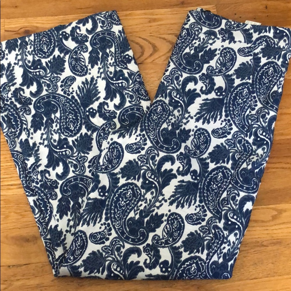 Zara Paisley Embroidered Pants